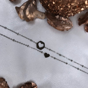 2 Armbanden Heart (Zilver) / 2 Bracelets Heart (Argenté)