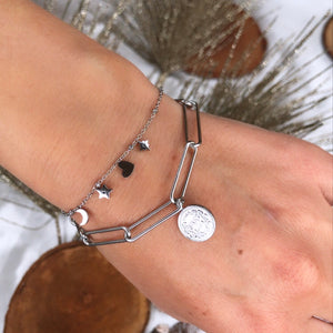 Armband Abela zilver / Bracelets Abela argenté